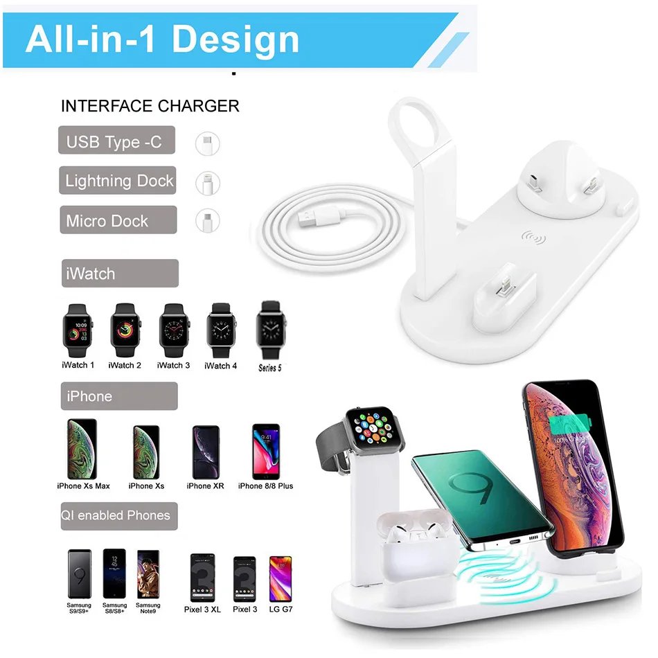 30W 7 in 1 Wireless Charger Stand Pad For iPhone 14 13 12 Pro Max Apple Watch Airpods Pro iWatch 8 7 Fast Charging Dock Station 30W 7 in 1 Wireless Charger Stand Pad For iPhone 14 13 12 Pro Max Apple Watch Airpods Pro iWatch 8 7 Fast Charging Dock Station