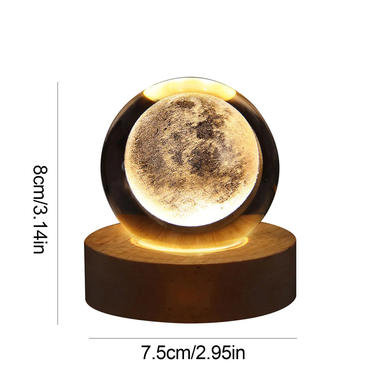 USB Night Light LED Crystal Ball Table Lamp 3D Moon Planet Galaxy Decor for Home Table Lamp Party Toys for Kids Adult Xmas Gifts USB Night Light LED Crystal Ball Table Lamp 3D Moon Planet Galaxy Decor for Home Table Lamp Party Toys for Kids Adult Xmas Gifts