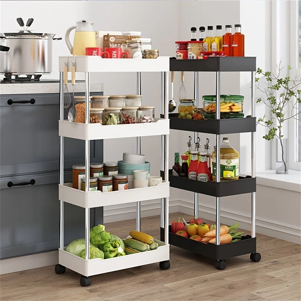 Kitchen Bathroom Home Storage Movable Shelf