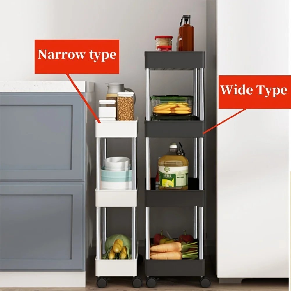Kitchen Bathroom Home Storage Movable Shelf