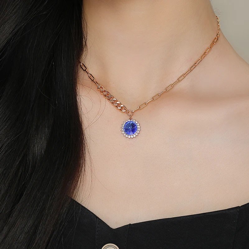 Women’s Necklaces Jewelry made with Austrian Crystal Trending Round Pendant Necklace Girls Jewelry Valentine’s Day Bijoux Gift Women's Necklaces Jewelry made with Austrian Crystal Trending Round Pendant Necklace Girls Jewelry Valentine's Day Bijoux Gift