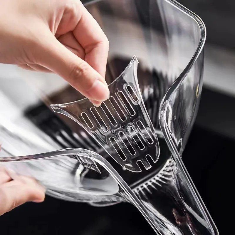 Thanstar Kitchen Transparent Drain Basket Vegetable Fruit Washing Filter Strainer Drainer Bowl Rice Sieve Colander Cleaning Tool