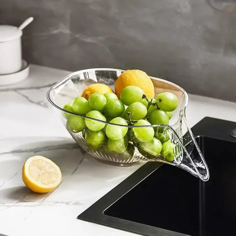 Thanstar Kitchen Transparent Drain Basket Vegetable Fruit Washing Filter Strainer Drainer Bowl Rice Sieve Colander Cleaning Tool Thanstar Kitchen Transparent Drain Basket Vegetable Fruit Washing Filter Strainer Drainer Bowl Rice Sieve Colander Cleaning Tool