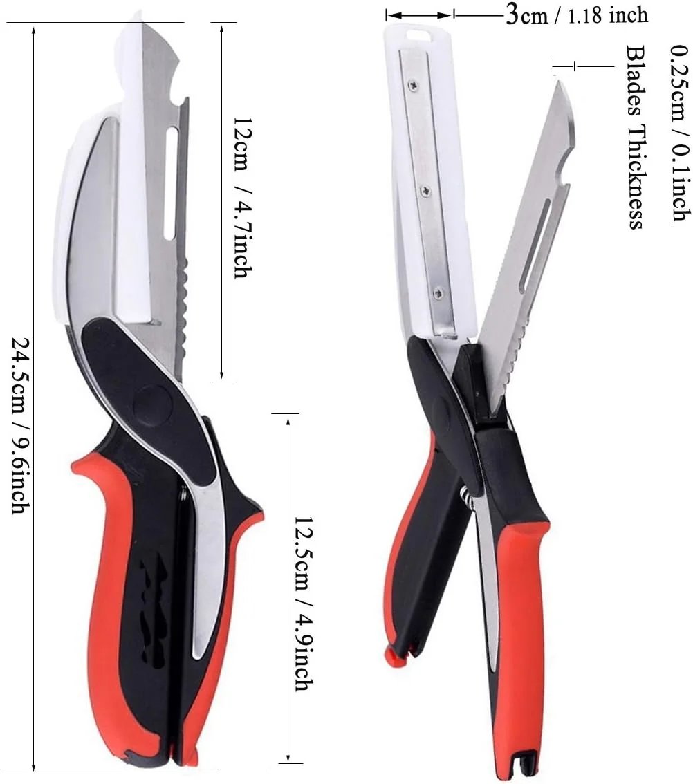 Cutting Board Scissors 6 in 1 Chicken Scissors Salad Chopper Multi-functional Scissors Vegetable Cutter Kitchen Scissors Cutting Board Scissors 6 in 1 Chicken Scissors Salad Chopper Multi-functional Scissors Vegetable Cutter Kitchen Scissors