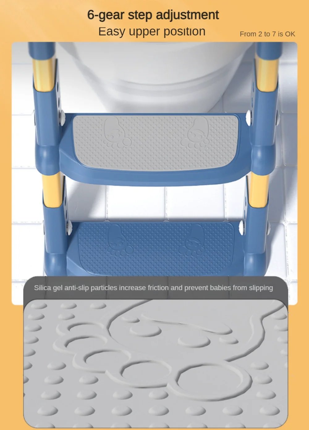 Stair Style Children's Toilet Adjustable Baby Toilet Folding Rack Step Stool Child Step Toilet Seat Ring Baby Potty Toilet