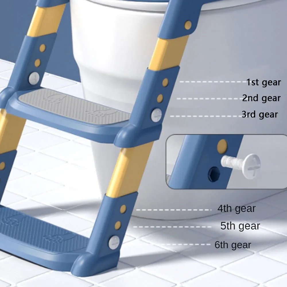 Stair Style Children's Toilet Adjustable Baby Toilet Folding Rack Step Stool Child Step Toilet Seat Ring Baby Potty Toilet