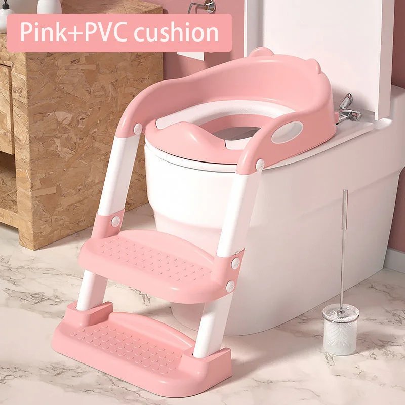 New Potty Training Seat With Step Stool Ladder Folding Toilet Seat Backrest Training Chair For Baby Kids Portable Children's Pot New Potty Training Seat With Step Stool Ladder Folding Toilet Seat Backrest Training Chair For Baby Kids Portable Children's Pot