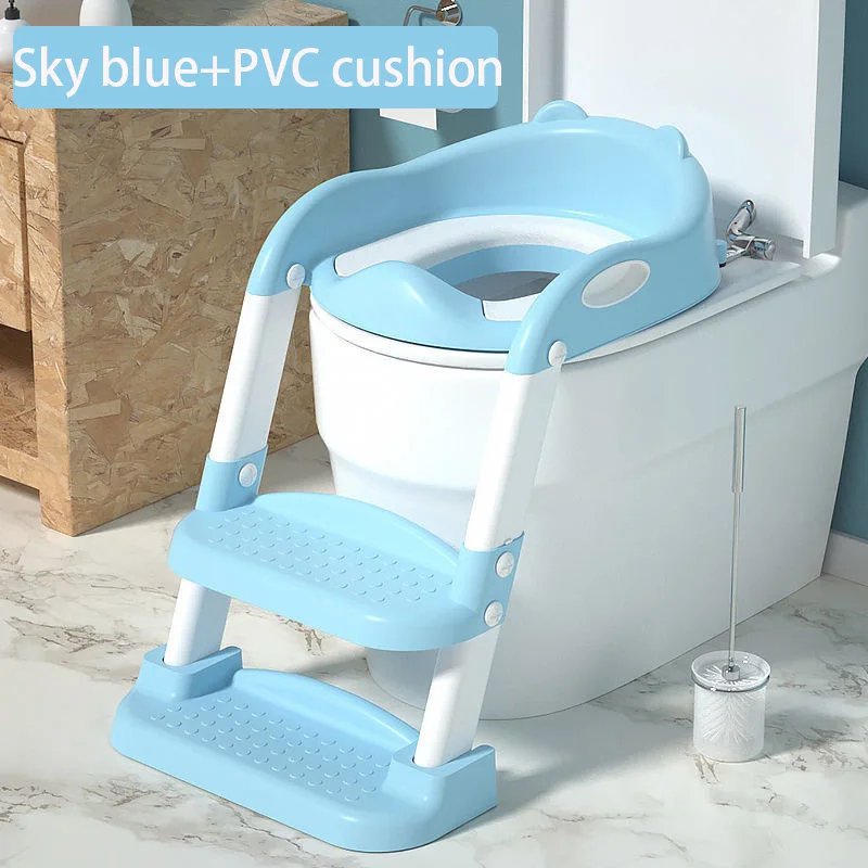 New Potty Training Seat With Step Stool Ladder Folding Toilet Seat Backrest Training Chair For Baby Kids Portable Children's Pot New Potty Training Seat With Step Stool Ladder Folding Toilet Seat Backrest Training Chair For Baby Kids Portable Children's Pot