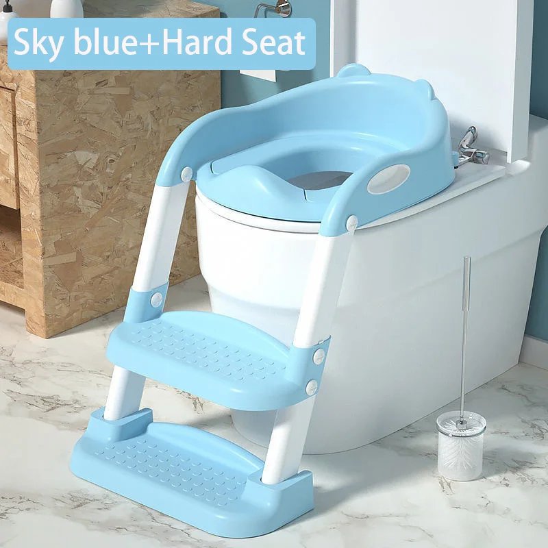 New Potty Training Seat With Step Stool Ladder Folding Toilet Seat Backrest Training Chair For Baby Kids Portable Children's Pot New Potty Training Seat With Step Stool Ladder Folding Toilet Seat Backrest Training Chair For Baby Kids Portable Children's Pot