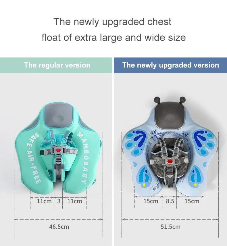 Mambobaby Baby Float Chest Swimming Ring Kids Waist Swim Floats Toddler Non-inflatable Buoy Swim Trainer Pool Accessories Toys