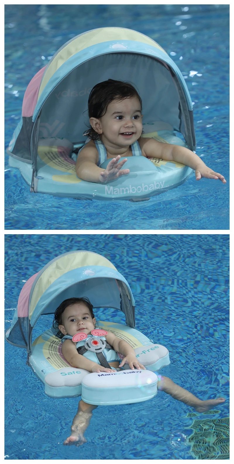 Mambobaby Baby Float Chest Swimming Ring Kids Waist Swim Floats Toddler Non-inflatable Buoy Swim Trainer Pool Accessories Toys