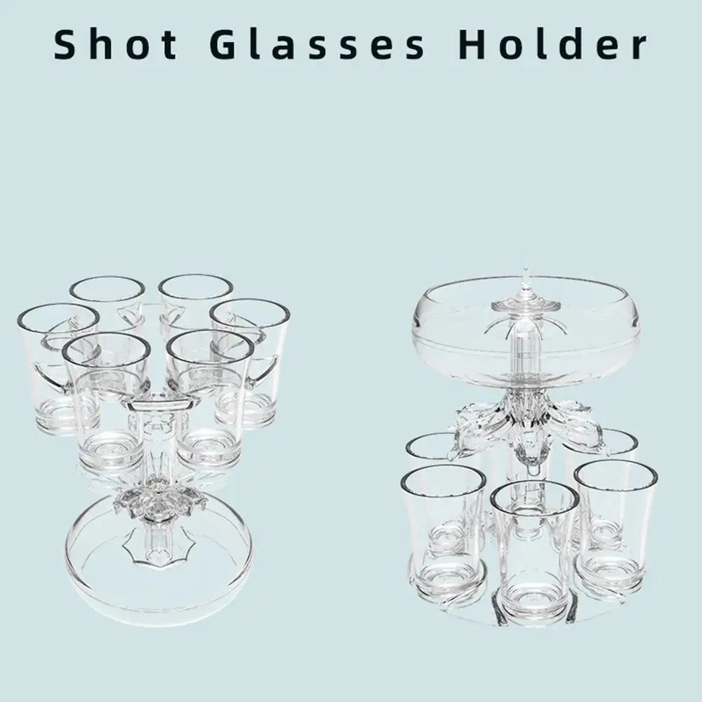 6 Shot Glass Dispenser And Holder Dispenser For Filling Liquids Shots Dispense Festival Party Accessories Games Drinking Tools