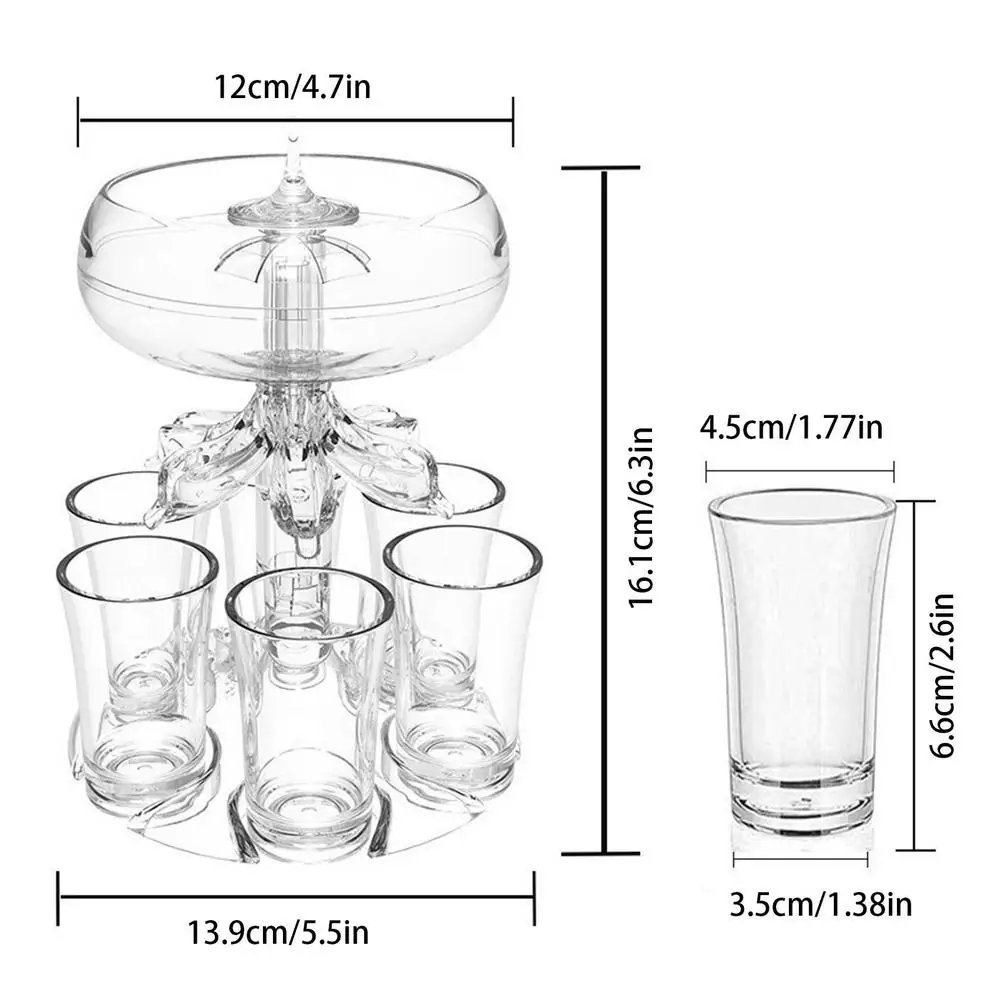 Glass Filling Liquid Dispenser 6 Shot