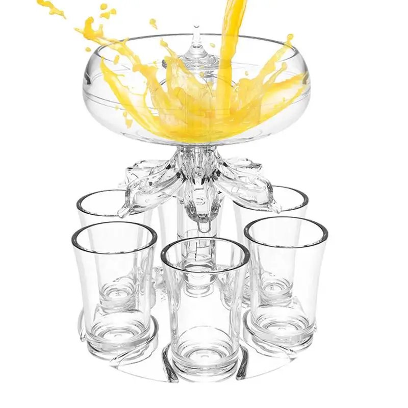 6 Shot Glass Dispenser And Holder Dispenser For Filling Liquids Shots Dispense Festival Party Accessories Games Drinking Tools 6 Shot Glass Dispenser And Holder Dispenser For Filling Liquids Shots Dispense Festival Party Accessories Games Drinking Tools