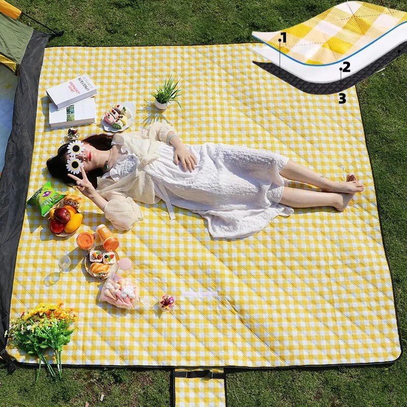 Ultrasonic Picnic Mat Thickened Waterproof Beach Blanket Camping Tent Grassland Mat Outdoor Sleeping Pad Camping Accsesorios Ultrasonic Picnic Mat Thickened Waterproof Beach Blanket Camping Tent Grassland Mat Outdoor Sleeping Pad Camping Accsesorios