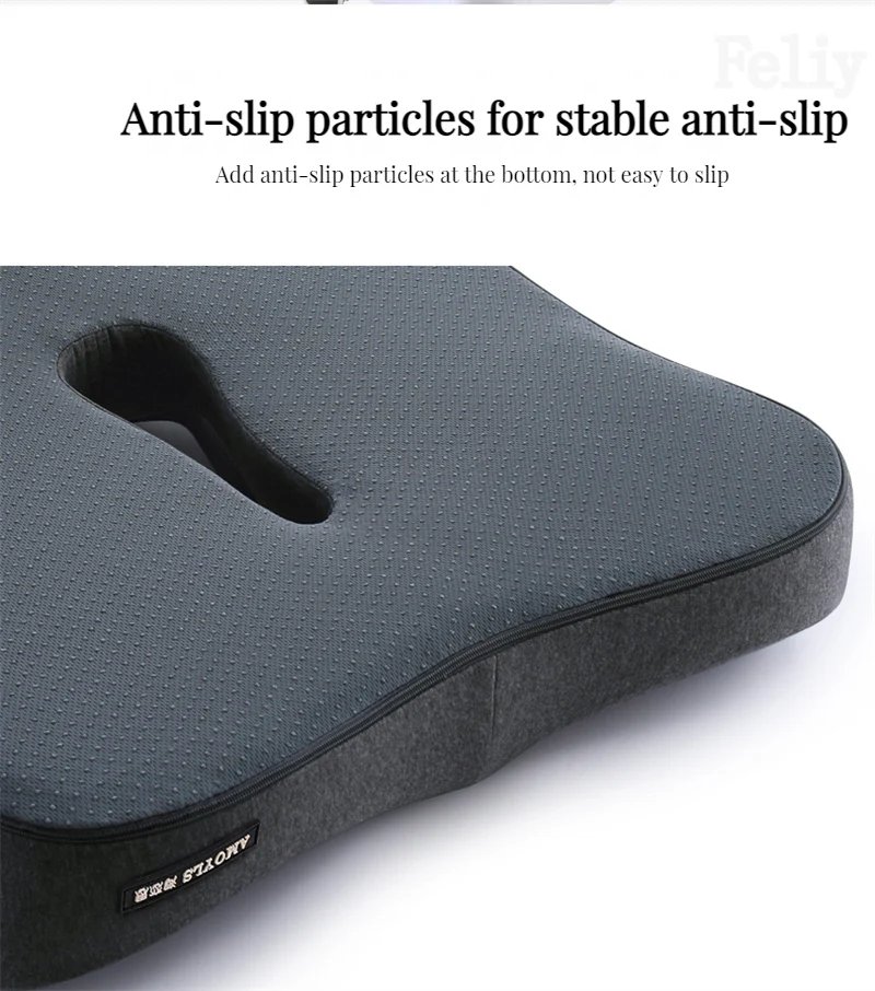 Memory Foam Office Chair Cushion Car Seat Support Waist Pillow Massage Lumbar Orthopedic Pillow Buttock Coccyx Cushion Back Pads