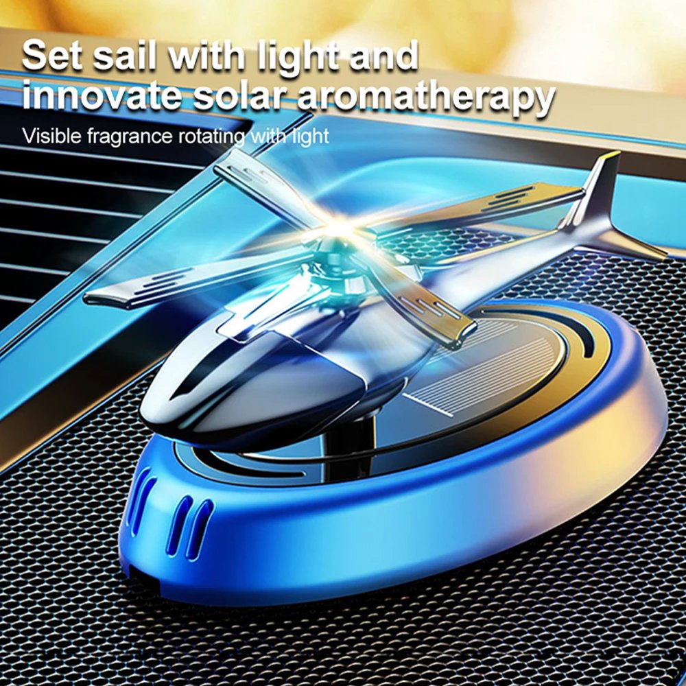 Solar Powered Rotation Helicopter Solar Aromatherapy Car Air Freshener Alloy+ABS Wooden Fragrance Auto Aroma Diffuser Solar Powered Rotation Helicopter Solar Aromatherapy Car Air Freshener Alloy+ABS Wooden Fragrance Auto Aroma Diffuser
