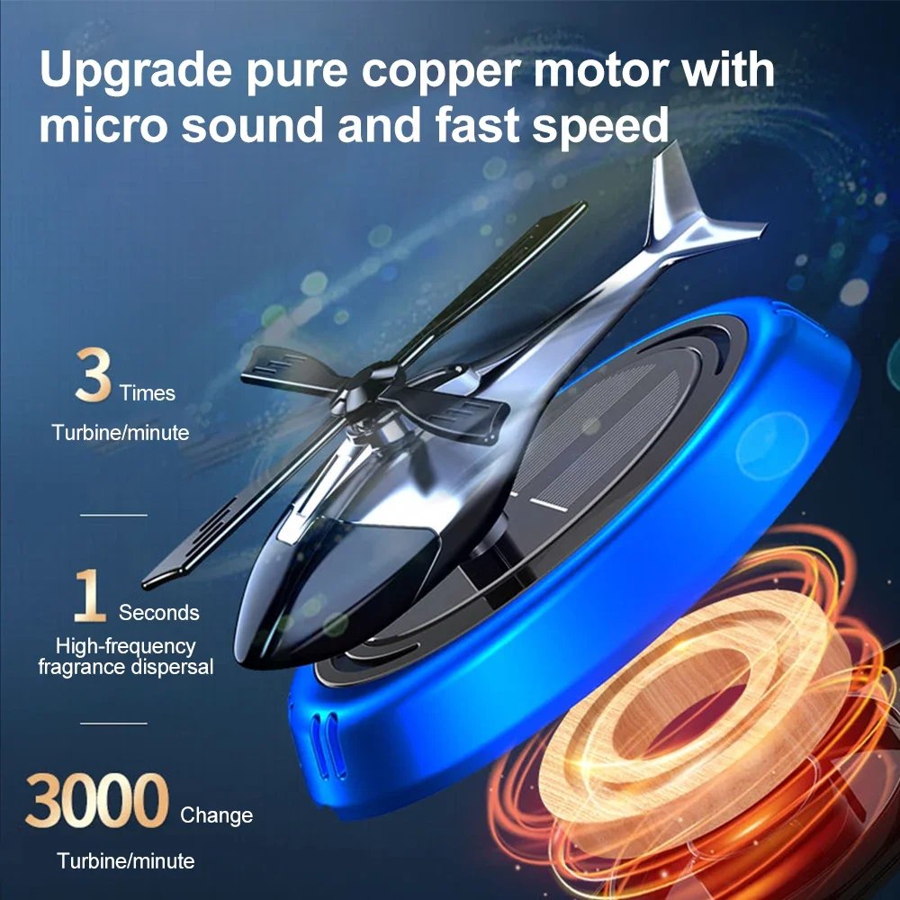 Solar Powered Rotation Helicopter Solar Aromatherapy Car Air Freshener Alloy+ABS Wooden Fragrance Auto Aroma Diffuser Solar Powered Rotation Helicopter Solar Aromatherapy Car Air Freshener Alloy+ABS Wooden Fragrance Auto Aroma Diffuser
