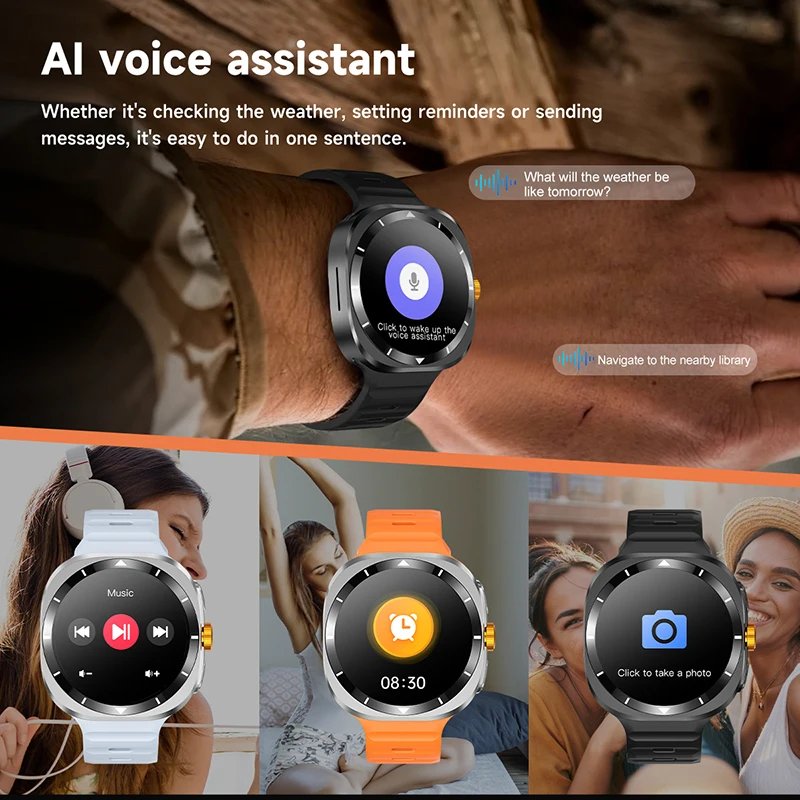 For Samsung Galaxy Watch 7 Ultra Men’s Smart Watch AMOLED NFC Bluetooth Call GPS Positioning Compass SmartWatch 2024 Android IOS For Samsung Galaxy Watch 7 Ultra Men's Smart Watch AMOLED NFC Bluetooth Call GPS Positioning Compass SmartWatch 2024 Android IOS