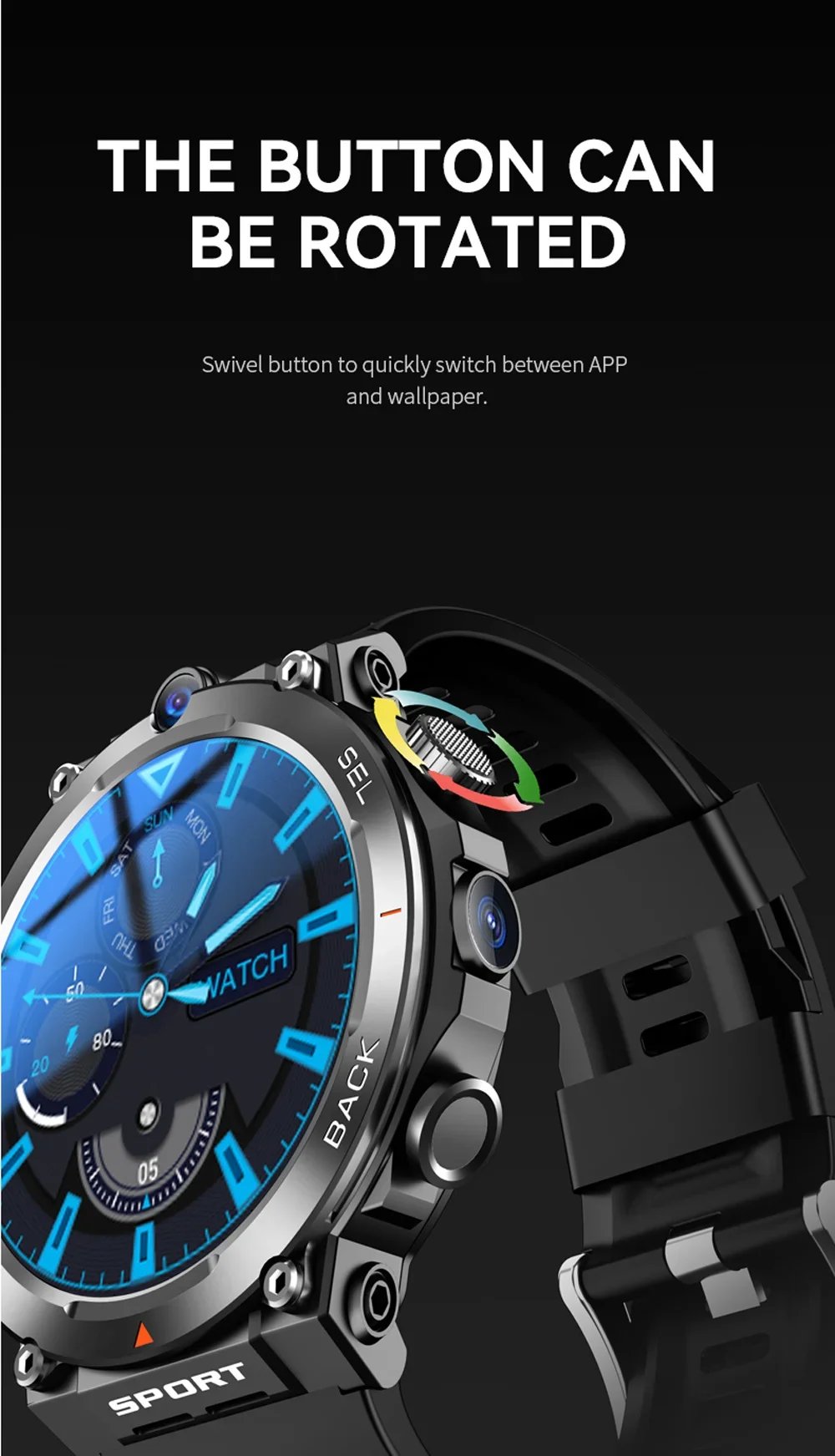 1.39-inch 4G Network SIM Card Smart Watch Dual Camera GPS Wifi NFC Rugged 64G-ROM Google Play IP67 Android Men Women Smartwatch 1.39-inch 4G Network SIM Card Smart Watch Dual Camera GPS Wifi NFC Rugged 64G-ROM Google Play IP67 Android Men Women Smartwatch