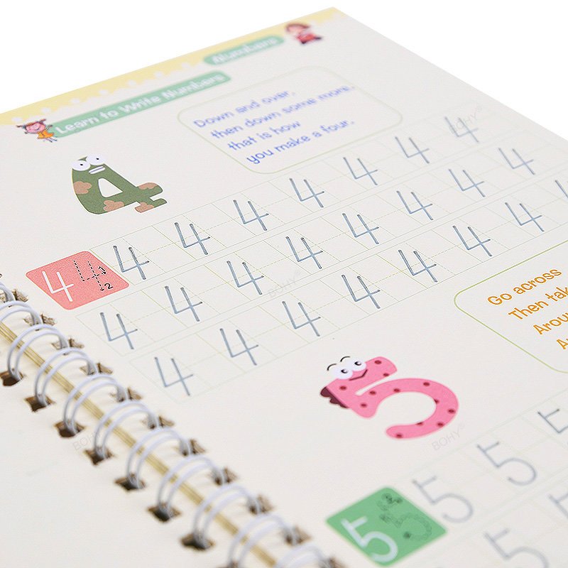 French Calligraphy Arabic Kids Writing Sticker English Magic Copy Book Practice Copybooks Pen Chinese Free Wiping