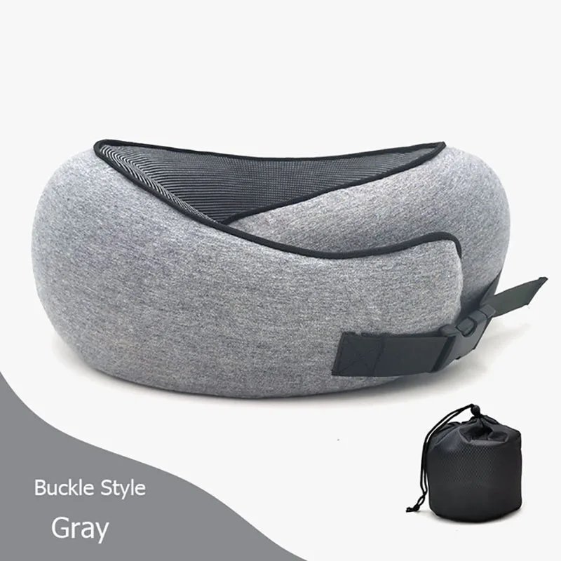 Memory Foam Neck Pillow Cervical Vertebra Travel Portable Noon Break Aircraft U Type Of Pillow Sleep Camping Pillow Carry Bag
