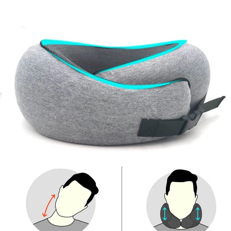 Memory Foam Neck Pillow Cervical Vertebra Travel Portable Noon Break Aircraft U Type Of Pillow Sleep Camping Pillow Carry Bag