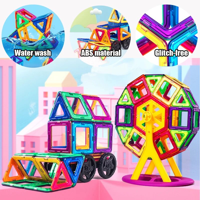 Magnetic Building Blocks Kids Toy - Big Size Plus Magnetic Building Blocks Kids Toy - Big Size Plus