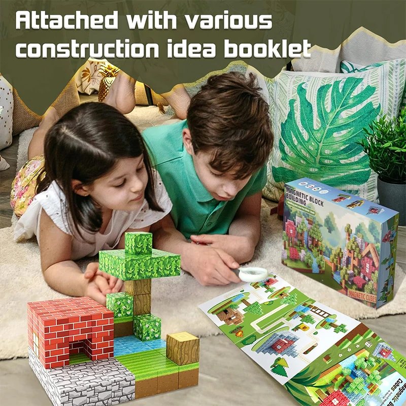 100pcs Magnetic Blocks-Build Mine Magnet World Set for Boys & Girls Age 3+, Sensory Toys for Toddlers Gifts Construction Toys 100pcs Magnetic Blocks-Build Mine Magnet World Set for Boys & Girls Age 3+, Sensory Toys for Toddlers Gifts Construction Toys