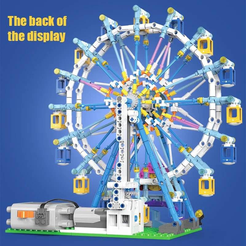 ZKZC City Friends MOC Rotating Ferris Wheel Building Blocks Electric Bricks with Light Toys for Children Christmas Gifts ZKZC City Friends MOC Rotating Ferris Wheel Building Blocks Electric Bricks with Light Toys for Children Christmas Gifts