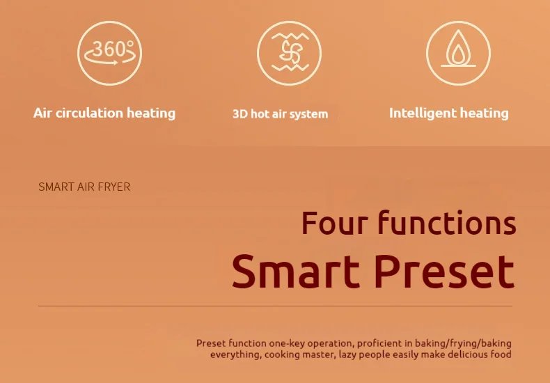 Family-Size 15L Air Fryer: Versatile, Smoke-Free Cooking with Intelligent Controls & Easy Clean-Up