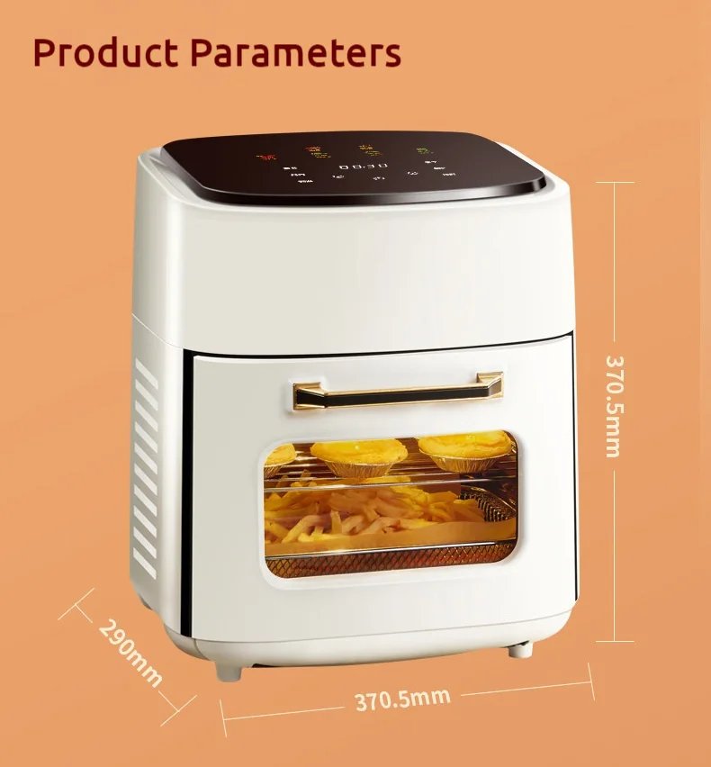 Family-Size 15L Air Fryer: Versatile, Smoke-Free Cooking with Intelligent Controls & Easy Clean-Up