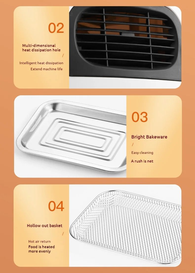 Family-Size 15L Air Fryer: Versatile, Smoke-Free Cooking with Intelligent Controls & Easy Clean-Up