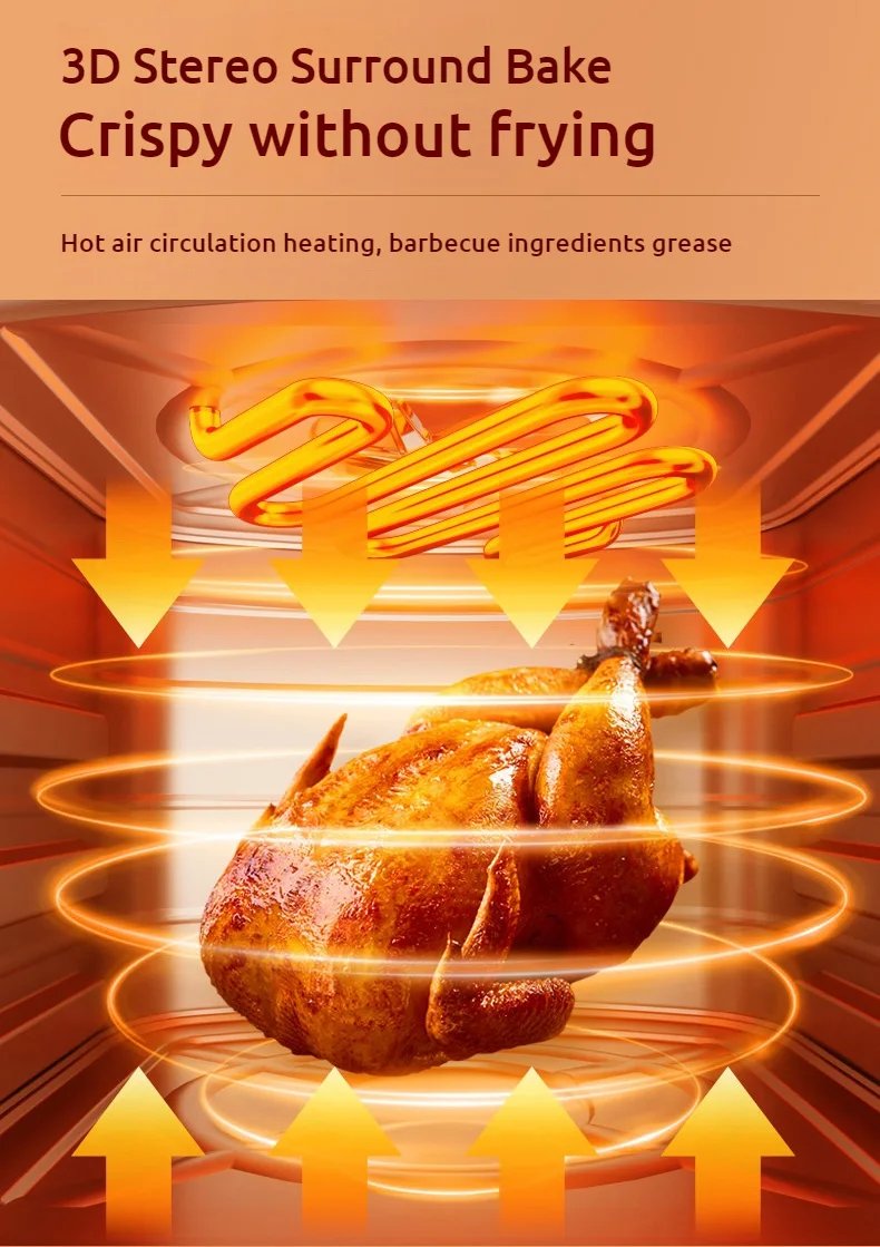 Family-Size 15L Air Fryer: Versatile, Smoke-Free Cooking with Intelligent Controls & Easy Clean-Up