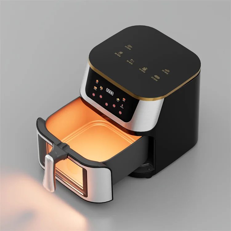 10L Stainless Steel visual Air Fryer Intelligent Large Capacity Electric Frying Pan Household Kitchen Black And Sliver Touch 10L Stainless Steel visual Air Fryer Intelligent Large Capacity Electric Frying Pan Household Kitchen Black And Sliver Touch