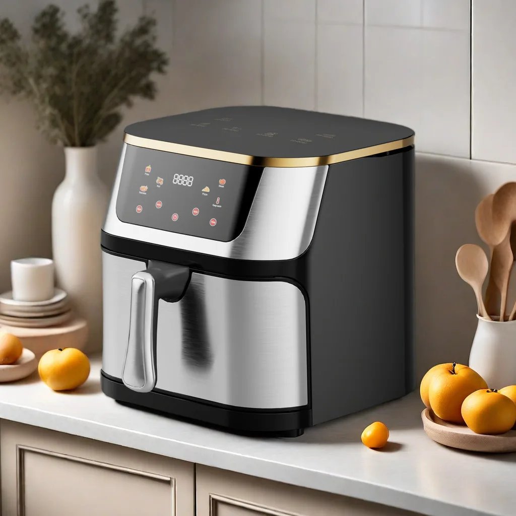 10L Stainless Steel visual Air Fryer Intelligent Large Capacity Electric Frying Pan Household Kitchen Black And Sliver Touch 10L Stainless Steel visual Air Fryer Intelligent Large Capacity Electric Frying Pan Household Kitchen Black And Sliver Touch