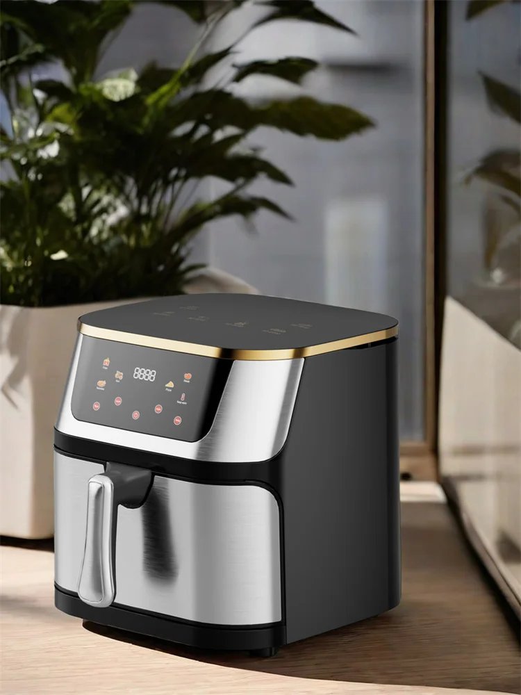 10L Stainless Steel visual Air Fryer Intelligent Large Capacity Electric Frying Pan Household Kitchen Black And Sliver Touch 10L Stainless Steel visual Air Fryer Intelligent Large Capacity Electric Frying Pan Household Kitchen Black And Sliver Touch