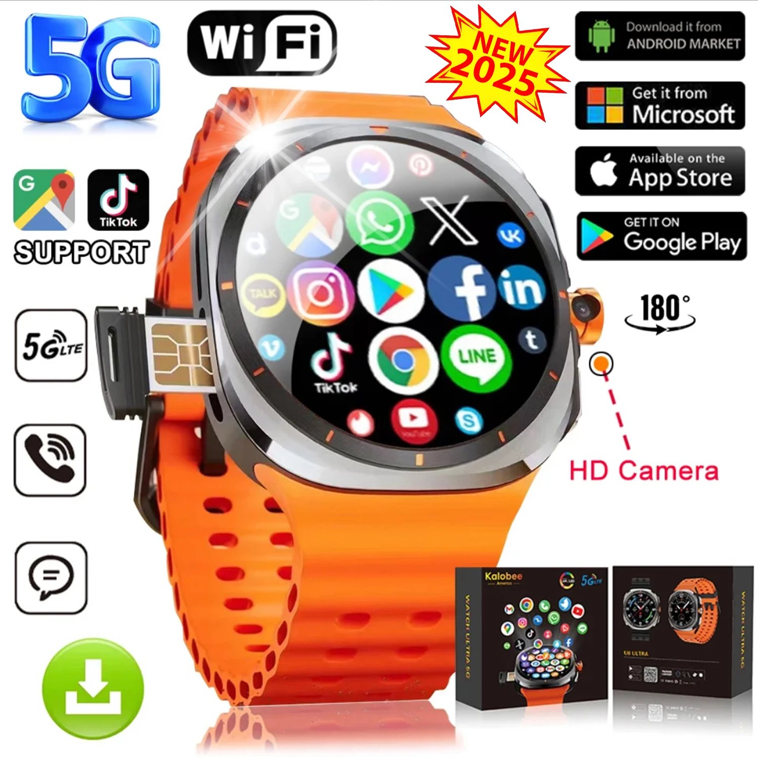 2025New Watch Galaxy 7 Ultra SmartWatch Video Call 4G/5G SIM Card Smartwatch GPS WIFI Rotary Camera Global Calling Watch 1500mAh 2025New Watch Galaxy 7 Ultra SmartWatch Video Call 4G/5G SIM Card Smartwatch GPS WIFI Rotary Camera Global Calling Watch 1500mAh