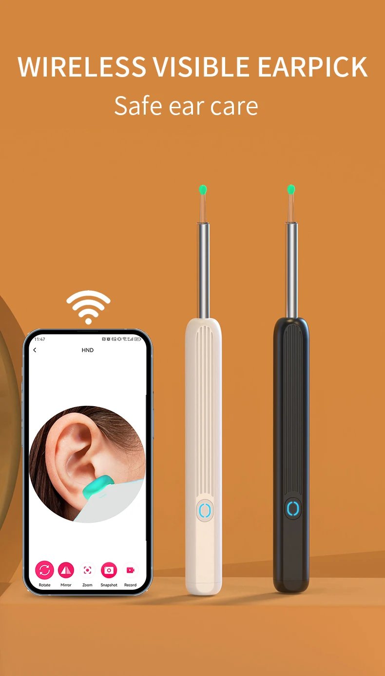 Smart Visual Ear Cleaner HD Ear Sticks Otoscope USB C Charging Endoscope Wax Removal Tool Earpick MIni Camera Health Care Set Smart Visual Ear Cleaner HD Ear Sticks Otoscope USB C Charging Endoscope Wax Removal Tool Earpick MIni Camera Health Care Set