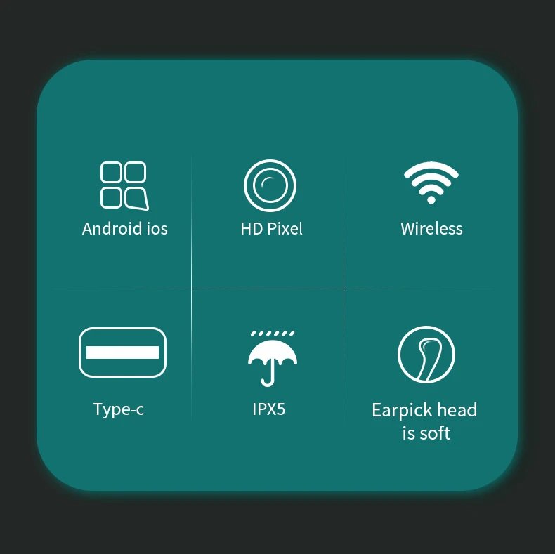 Smart Visual Ear Cleaner HD Ear Sticks Otoscope USB C Charging Endoscope Wax Removal Tool Earpick MIni Camera Health Care Set Smart Visual Ear Cleaner HD Ear Sticks Otoscope USB C Charging Endoscope Wax Removal Tool Earpick MIni Camera Health Care Set