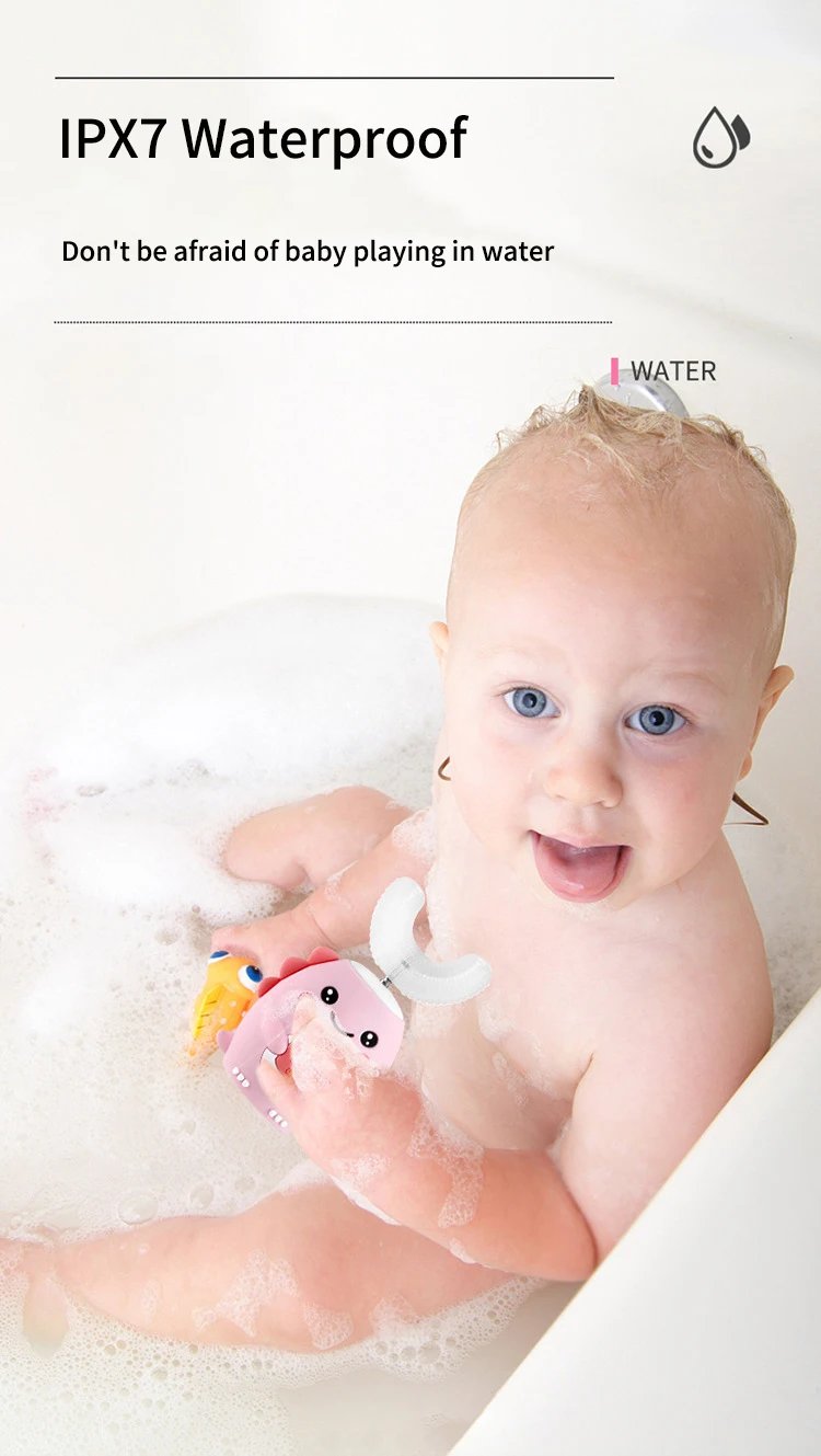 360 Degrees Intelligent Automatic Electric Toothbrush for Kids Children Rechargeable U Shaped Smart Sonic Tooth Brush Waterproof 360 Degrees Intelligent Automatic Electric Toothbrush for Kids Children Rechargeable U Shaped Smart Sonic Tooth Brush Waterproof
