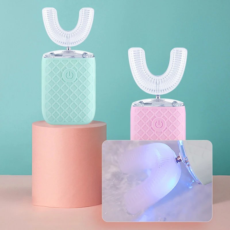 360 Degrees Intelligent Automatic Electric Toothbrush U Type for Adults Child Smart Sonic Tooth Brush USB Charging Teeth Whiten 360 Degrees Intelligent Automatic Electric Toothbrush U Type for Adults Child Smart Sonic Tooth Brush USB Charging Teeth Whiten