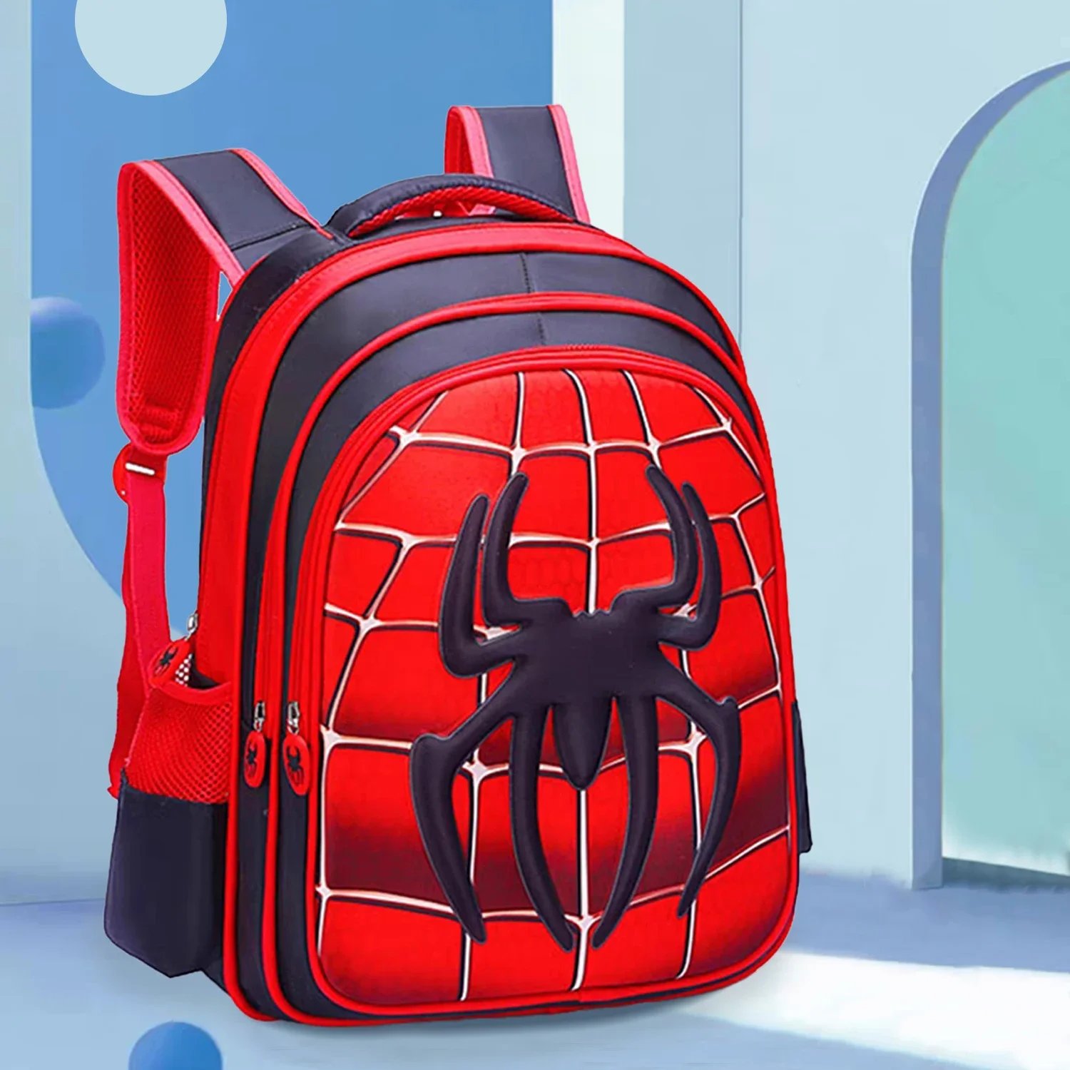 3D three dimensional children’s schoolbag cartoon spider shoulder bag cute boy bag 3D three dimensional children's schoolbag cartoon spider shoulder bag cute boy bag
