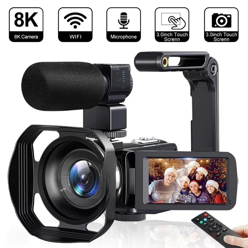 Top 8K Video Camera 64MP Digital Video Camera 18X igital Zoom Camera Recorder 3 Inch LCD Touch Screen Portable Recording Top 8K Video Camera 64MP Digital Video Camera 18X igital Zoom Camera Recorder 3 Inch LCD Touch Screen Portable Recording