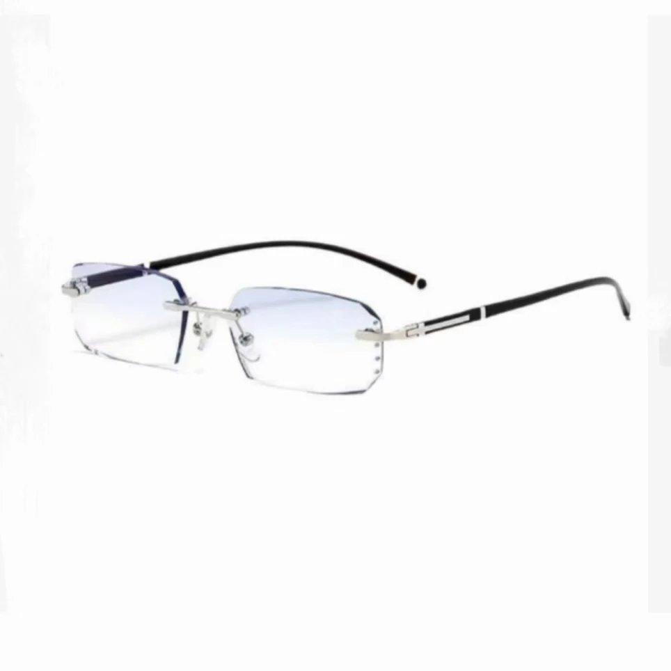 Fashionable frameless blue light blocking reading glasses for men, business style, photochromic for elderly. Fashionable frameless blue light blocking reading glasses for men, business style, photochromic for elderly.