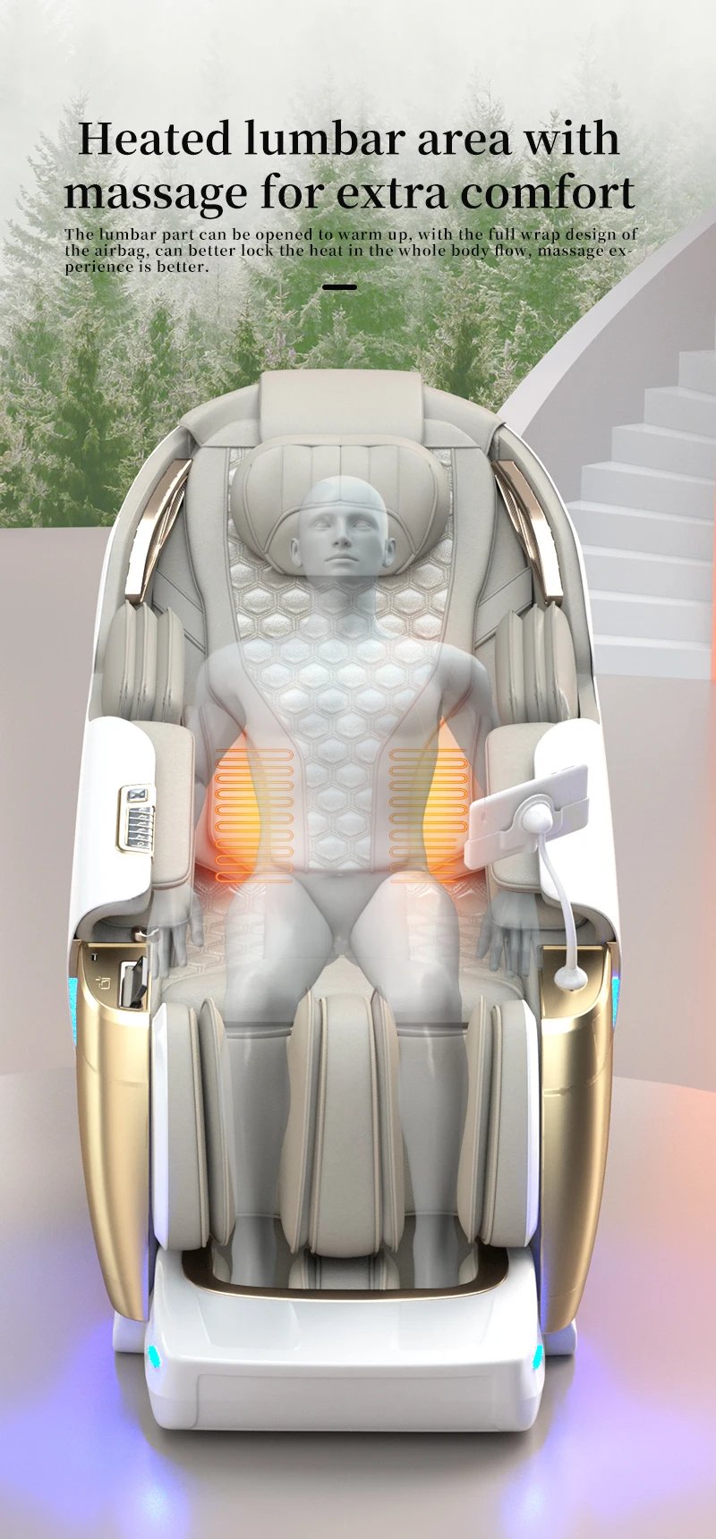 4D+4D Electric Massage Chair Full Body 24 Modes Zero Gravity SL-Track Shiatsu Smart Auto Massage Chairs with Heat System Massage 4D+4D Electric Massage Chair Full Body 24 Modes Zero Gravity SL-Track Shiatsu Smart Auto Massage Chairs with Heat System Massage