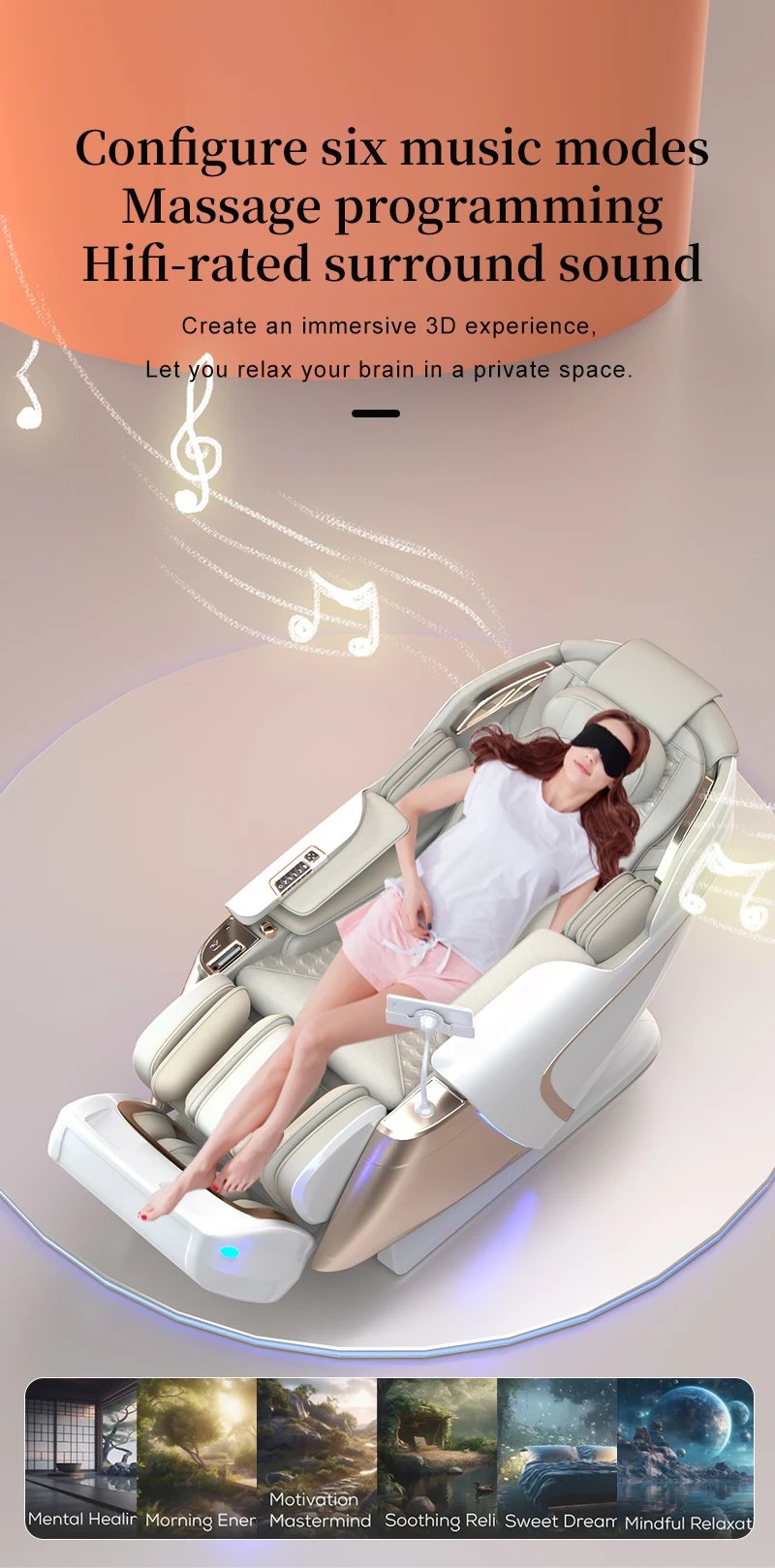 4D+4D Electric Massage Chair Full Body 24 Modes Zero Gravity SL-Track Shiatsu Smart Auto Massage Chairs with Heat System Massage 4D+4D Electric Massage Chair Full Body 24 Modes Zero Gravity SL-Track Shiatsu Smart Auto Massage Chairs with Heat System Massage