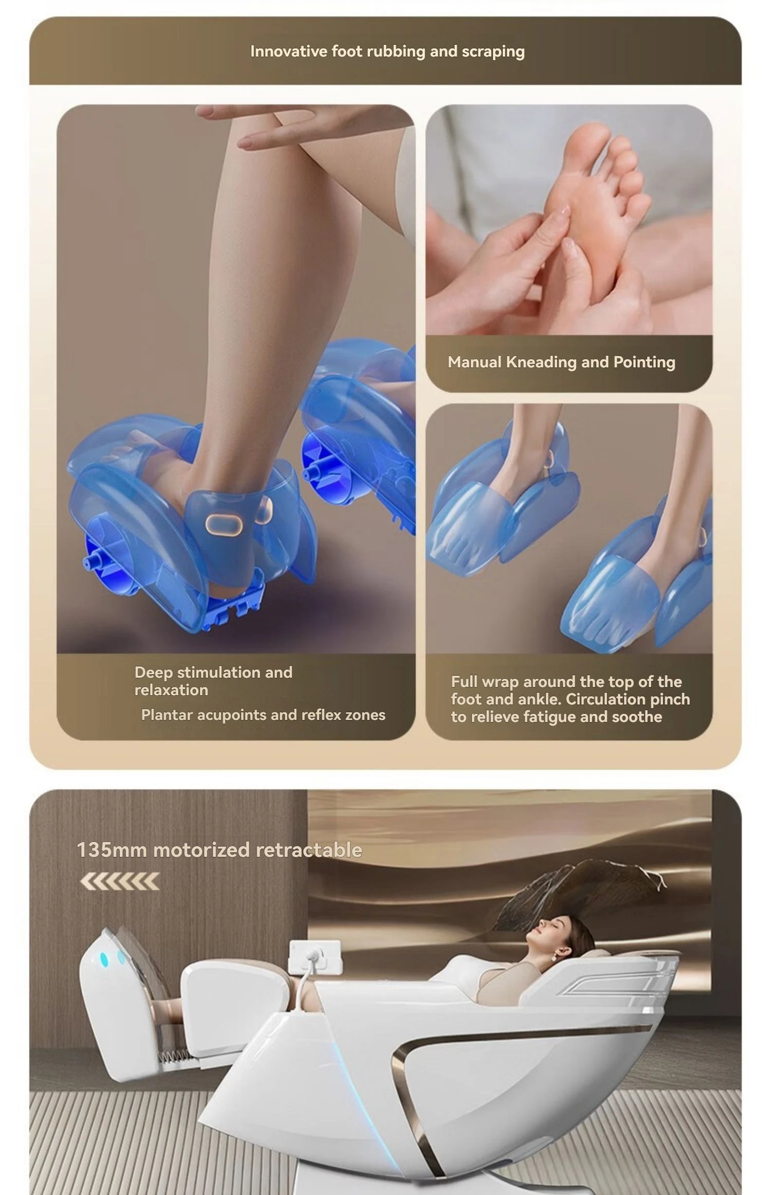 4D+4D Electric Massage Chair Full Body 24 Modes Zero Gravity SL-Track Shiatsu Smart Auto Massage Chairs with Heat System Massage 4D+4D Electric Massage Chair Full Body 24 Modes Zero Gravity SL-Track Shiatsu Smart Auto Massage Chairs with Heat System Massage