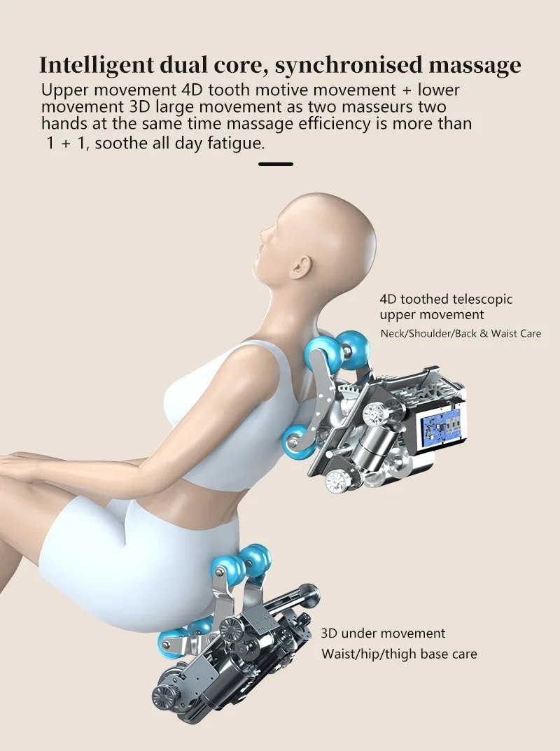 4D+4D Electric Massage Chair Full Body 24 Modes Zero Gravity SL-Track Shiatsu Smart Auto Massage Chairs with Heat System Massage 4D+4D Electric Massage Chair Full Body 24 Modes Zero Gravity SL-Track Shiatsu Smart Auto Massage Chairs with Heat System Massage