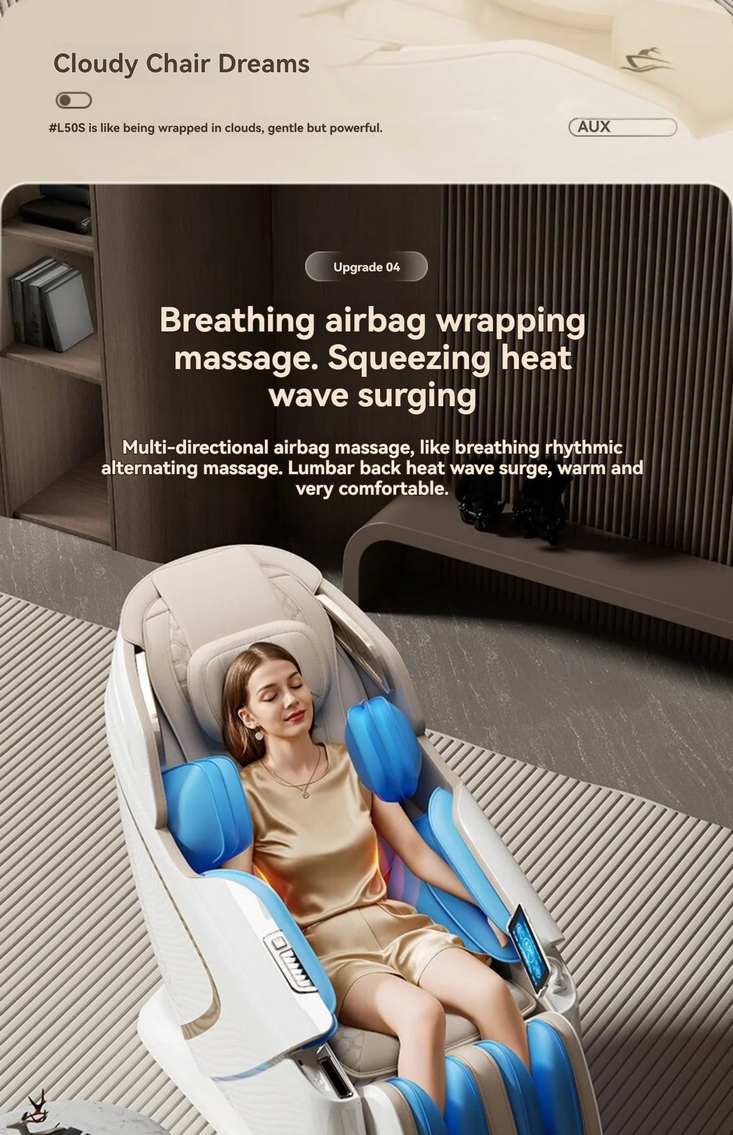 4D+4D Electric Massage Chair Full Body 24 Modes Zero Gravity SL-Track Shiatsu Smart Auto Massage Chairs with Heat System Massage Gmert AI Full Body Massage Scanning 6D Chair